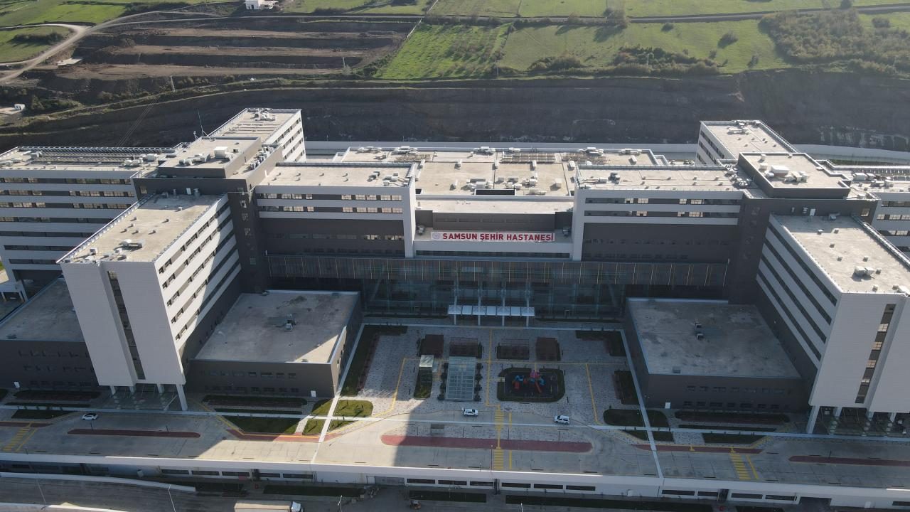 Samsun Şehir Hastanesi kompleksi havadan görünüm